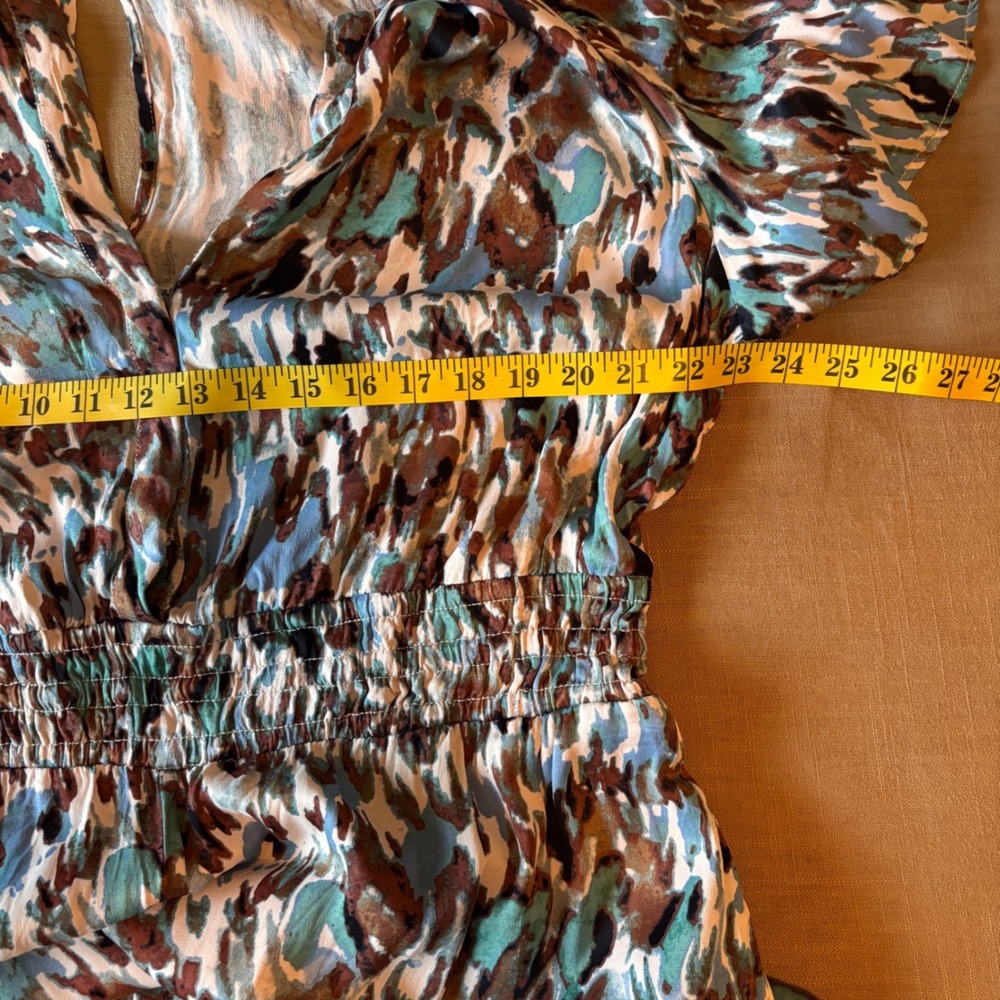 Anthropologie Somerset Jumpsuit Print 1X Abstract Boho Wide Leg Breezy - Picture 7 of 11
